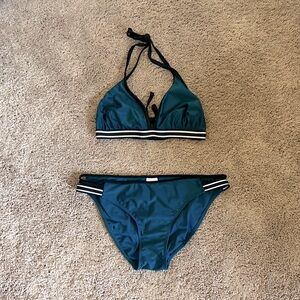 📦 Xhilaration Teal / Dark Aqua Sporty 2 Piece Bikini